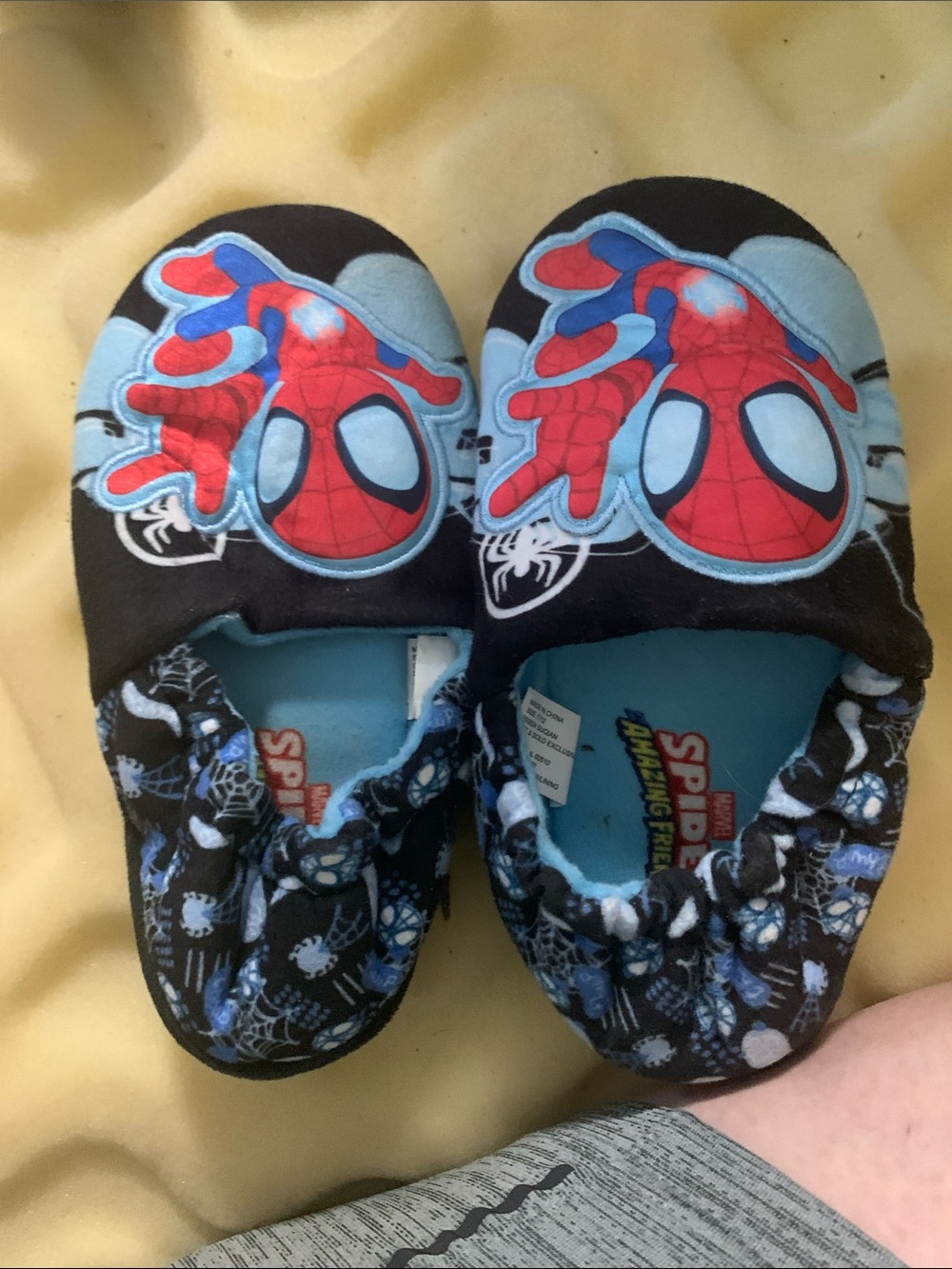 Marvel Red & Black Spider-Man Kids Slippers